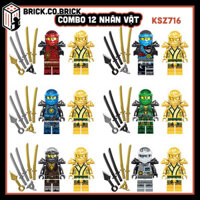 Ninjago Kiếm Sỹ Combo 12 Nhân vật Đồ chơi Lắp ráp Nhân vật Hiệp sỹ Làng lá Mô hình Ninjago Kiếm sỹ KSZ716