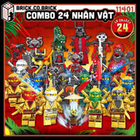 Ninjago Kiếm Sỹ Combo 24 Nhân vật Mô hình Lắp ráp Nhân vật Hiệp sỹ Làng lá Đồ chơi Ninjago Kiếm sỹ và Kẻ phản diện 11401