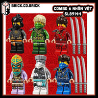 Ninjago Kiếm Sỹ Combo 6 Nhân vật Đồ chơi Lắp ráp Nhân vật Hiệp sỹ Làng lá Mô hình Ninjago Kiếm sỹ và Kẻ phản diện SL89194