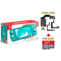 Nintendo Switch Lite Turquoise Mod Chip +  MicroSD 128G Cũ