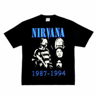 Nirvana Ban Nhạc Rock Tee Kurt Cobain Vintage Cotton Slevee Ngắn Cho Unisex