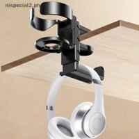 [Nispecial] Kẹp giữ tai nghe xoay 360 độ để bàn có giá đỡ chai cốc Máy tính chơi game Giá đựng tai nghe PC [PH]