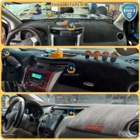 [Nissan Navara] Thảm taplo ô tô da cacbon,da vân gỗ,và tuyết nhung 3 lớp dày 1cm chống nắng cao cấp mới nhất
