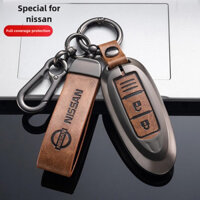 Nissan qashqai tiida đá x trail t32 tuần tra sentra note lừa đảo juke Hợp kim da ô tô móc khóa giữ chìa khóa hộp đựng chìa khóa