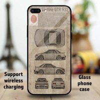 Nissan Skyline GTR R32 Tùy Chỉnh Kính Cường Lực Điện Thoại Ốp Lưng Cho Apple iPhone 11 Pro Max 6 6S 7 8 Plus XR XS Samsung Galaxy Note s9 S10 + Huawei Mate P20 Oppo Vivo Xiaomi Redmi Note 7