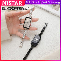 Nistar Da Thời Trang + Dây Kim Loại Cho HUAWEI smart Band 9 / 8 NFC, Vòng Tay Đồng Hồ Thông Minh Dây Thép Không Gỉ Mới Thích Hợp Cho Phụ Kiện HUAWEI Watch Fit3