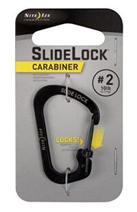 Nite Ize - Móc khóa CSL2-01-R6 - Slidelock #2 Carabiner (Thép đen Black Oxit)