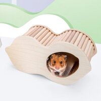 [Niteangel] Nhà ngủ gỗ tự nhiên hình dáng ngộ nghĩnh cho hamster