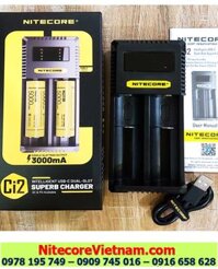 Nitecore Ci2 _Máy sạc 02 Pin cổng USB (Sạc pin Li-ion 3.7v-4.2v, NiMh 1.2v AA, AAA, 18650,14500, 16340, 21700, 26650,v,v...)