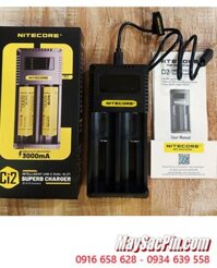 Nitecore Ci2 _Máy sạc 02 Pin cổng USB (Sạc pin Li-ion 3.7v-4.2v, NiMh 1.2v AA, AAA, 18650,14500, 16340, 21700, 26650,v,v...)