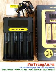 Nitecore Ci4 _Máy sạc 04 Pin cổng USB (Sạc pin Li-ion 3.7v-4.2v, NiMh 1.2v AA, AAA, 18650,14500, 16340, 21700, 26650,v,v...)