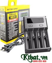 Nitecore New i2 _Máy sạc 4 Pin Lithium 3.7v-4.2v và NiMh 1.2v (màn hình LCD, Sạc Pin 18650, 26650, 21700,14500, CR123A, CR2, 16340,.)