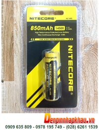 Nitecore NL1485 (14500); Pin sạc 3.7v AA850mAh (14500) Lithium-Ion Nitecore NL1485 (3.15Wh)