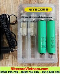 Nitecore Q4 (Bộ sạc 04 Khe Sạc kèm sẳn 02 pin SẠC 18650 SAMSUNG INR18650-25R 2500mAh dòng xả 20A lithium 3.7v) chính hãng