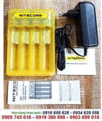 Nitecore Q4; Máy sạc pin Lithium 3.7v Nitecore Q4 _Sạc được 1,2,3,4 Pin 18650, 14500, 18350, 16340, CR123A,..