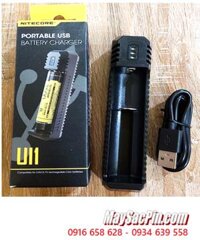 Nitecore Ul1 _Máy sạc 01 Pin có cổng USB (Sạc pin Li-ion 3.7v-4.2v, Cỡ pin 18650,14500, 16340, 21700, 26650,v,v...)