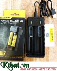 Nitecore Ul2 _Máy Sạc 02 viên pin Lithium 3.7v-4.2v (02 khe Sạc 18650,14500, 16340, 21700, 26650,v...) Cổng sạc USB
