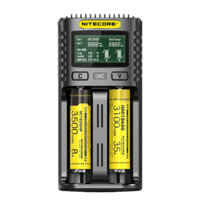 NITECORE UM2/UM4 LCD Display 5V/2A Lithium Battery Charger USB QC Smart Rapid Charger For AA AAA 18650 21700 26650