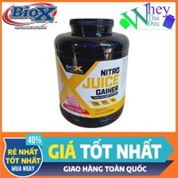 Nitro Juice Gainer Biox 4Kg 80 muỗng 16 ngày dùng vị Dâu - Sữa Mass Tăng cân tăng cơ BIOX