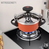 Nitrogen071 2L 2 Lít Nồi Áp Suất Mini Inox Canner Đôi Đáy Cho Bếp Gas Cảm Ứng