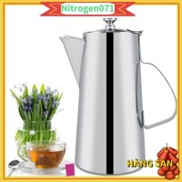 Nitrogen071 Ấm trà bằng thép không gỉ dày 2L đun nước cà phê thanh lịch cho nhà hàng gia đình