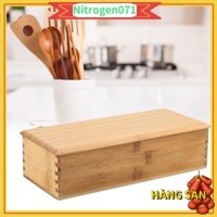 Nitrogen071 Đũa Nhật Bản Hộp Bộ Đồ Ăn Thìa Lồng Tre Bảo Quản Đựng