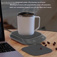 Nitrogen071 Máy hâm nóng cà phê cho bàn PC Cảm ứng thông minh Điều khiển nhiệt độ Tấm sưởi ấm cốc điện với miếng đệm silicon đồ uống trà sữa Sử dụng tại nhà và văn phòng