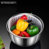 Nitrogen071 Máy Spinner Salad Điện Lớn Thép Không Gỉ 4500Ml Hiệu Quả Để Sấy Rau Lá Trái Cây