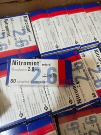 Nitromint 2.6mg (Nitroglycerin) – Điều trị đau thắt ngực, suy tim (HỘP 60 viên)