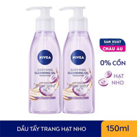 Nivea Combo Dầu Tẩy Trang Nivea Hạt Nho Cho Da Nhạy Cảm Soothing Cleansing Oil 150ml X 2