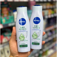 [NIVEA] Dầu Gội & Dầu Xả Nha Đam 2in1 Care Express (nội địa Đức) 400ml - Shampoo & Conditioner 2in1 Pflege Express, 400