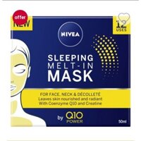 Nivea Mặt nạ ngủ chống lão hóa NIVEA Q10 Power Sleeping Melt-In Anti-Wrinkle Power 50ml