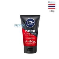 Nivea Men Sữa rửa mặt Deep Acne oil clear