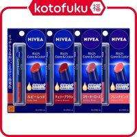 Nivea Rich Care & Color Lip Cream - French Pink / Smoky Rose / Cherry Brown / Ruby Red (2g)