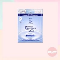 (NK Chính Hãng) Combo 7 miếng mặt Nạ Cấp Ẩm Dưỡng Trắng Senka Perfect AQua Rich - Luminous Moist Mask 25ml
