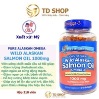 [NK Mỹ] Viên dầu cá hồi Pure Alaska Omega 3 Wild Salmon Oil 1,000MG - loại 210 viên - TD Shop