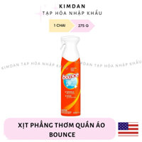 [NK MỸ] XỊT THƠM, KHỬ MÙI, LÀM THẲNG CHỐNG NHĂN QUẦN ÁO BOUNCE MỸ RAPID TOUCH UP 3 IN 1, INSTANT STATIC REMOVER 275G