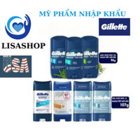 (NK MỸ)Lăn khử mùi nam Gillette Clear Gel 107g / Sáp 96g Sport Active Arctic Ice Cool Wave 6in1 Ultimate Clear Rush