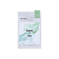 NK - Tách lẻ Hộp 4 miếng mặt nạ dưỡng da, làm dịu da Mediheal Derma Synergy Wrapping Mask Teatree & Cica 25ml