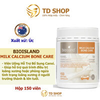 [NK Úc]  Canxi sữa hữu cơ (150v) Bioisland Milk Calcium Bone Care, Úc, từ 12 tuổi - TD Shop