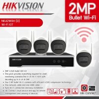 NK42W0 KIT WIFI HIKVISION TRỌN BỘ 4 CAMERA  1 Đầu ghi - Hàng chính hãng