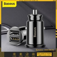 NK82 Bộ tẩu sạc đa năng dùng cho xe hơi Baseus Grain Mini (5V, 3.1A Fast Charge, 2 cổng USB Car Charger)