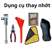 NN] Dụng cụ thay nhớt xe máy tại nhà có tặng kèm khăn và xà bông khay xã nhớt quặng kềm diếu mở ốc nhớt