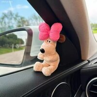 Nơ Bowknot bowdog xe ô tô cần gạt nước trang trí búp bê xe ô tô đèn xi nhan đồ trang trí trong xe búp bê