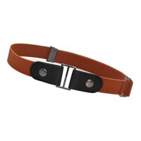 No Buckle Stretch Belt For Men And Women - Brown