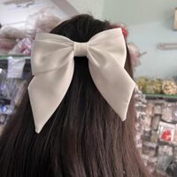 Nơ cài tóc cô dâu phụ kiện tóc nữ chụp hình phi lụa có kẹp chất lượng Giangpkc TP HCM 2022 - Trắng mẫu 1,2022