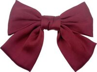 Nơ cài tóc lụa bản to dễ thương KAH161 - Đỏ - Kẹp mỏ vịt