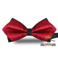 Nơ đeo cổ áo vest gile sơ mi nam KING vải silk sang trọng giá rẻ X32 - Đỏ tươi X012