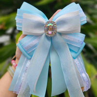 Nơ lightstick handmade màu xanh size to