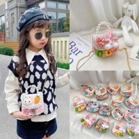 Nơ Messenger Túi Siêu Dây Xích Túi Bé Di Động Thời Trang Ngàn Trẻ Em Nhìn Lại Khách Cô Gái Phong Cách Chanel Túi Đeo Vai Nhỏ Công Chúa Dễ Thương